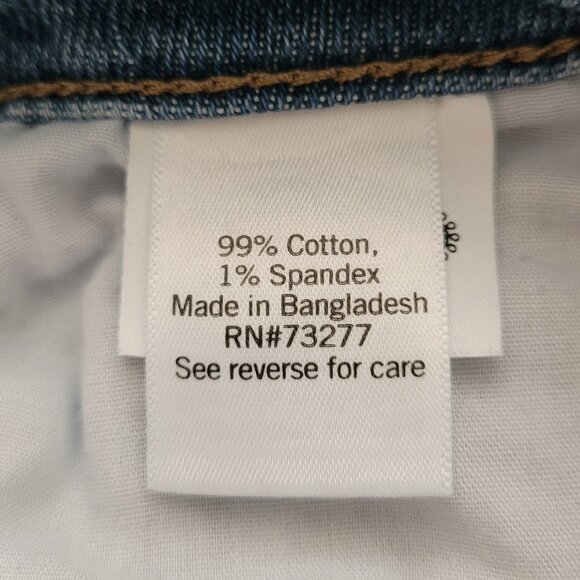 SO High Rise Baggy Straight Jeans Distressed Ripped Raw Hem Medium Wash Denim 5 - Picture 11 of 13